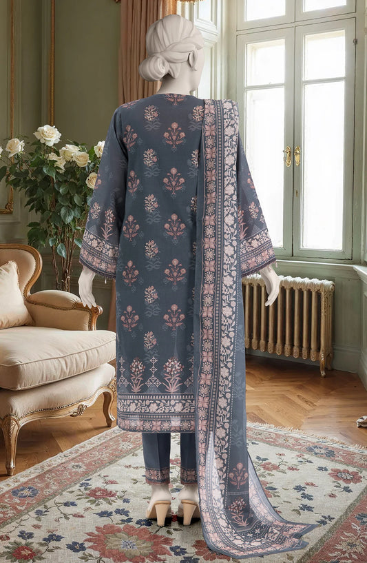 MTJ Summer Lawn – Unstitched 3PC Printed Lawn Dress for Women 2025