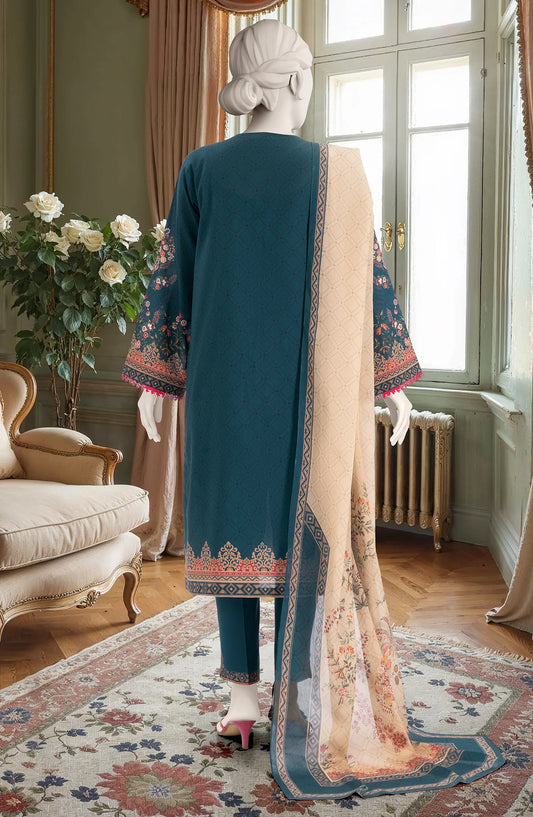 MTJ Summer Lawn – Unstitched 3PC Printed Lawn Dress for Women 2025