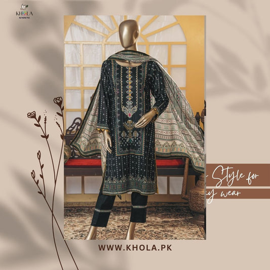 Best Lawn Suits in Pakistan | Unstitched Printed Lawn Suit With Printed Lawn Dupatta