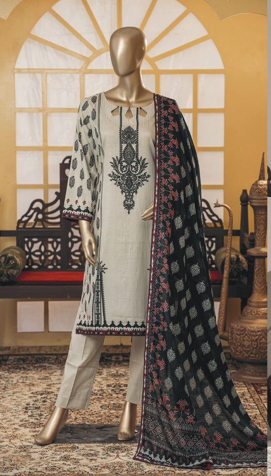 Lawn Suit Design | Unstitched Printed Lawn Suit With Printed Lawn Dupatta
