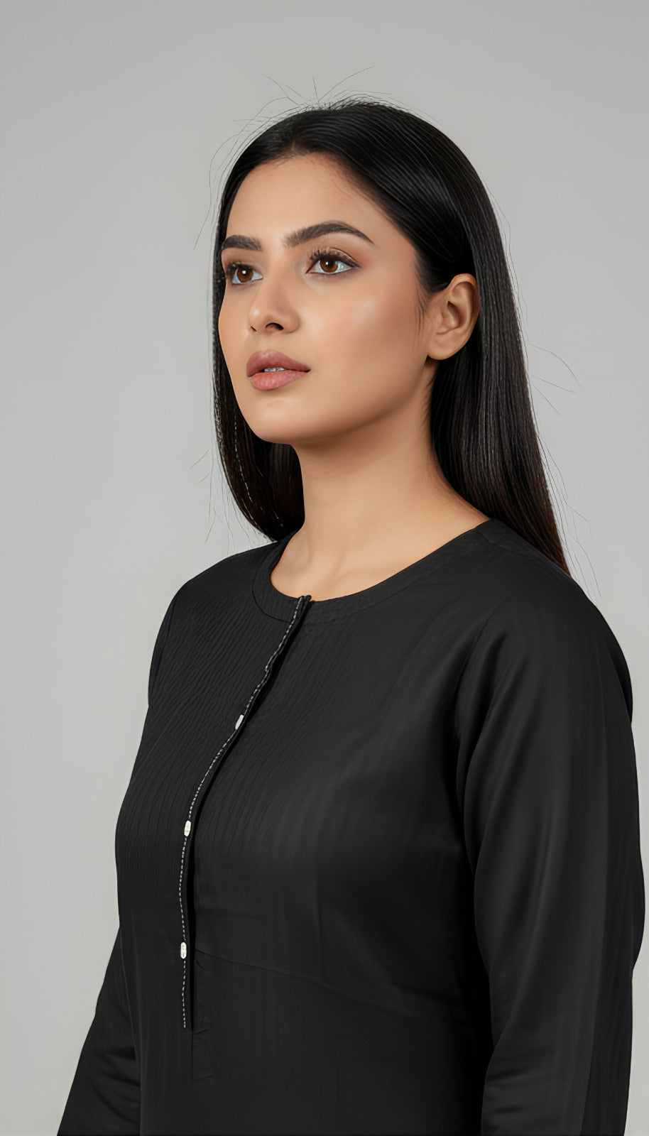 Soot-o-Saaz – Mehez | Black Textured Cotton 2-Piece Set