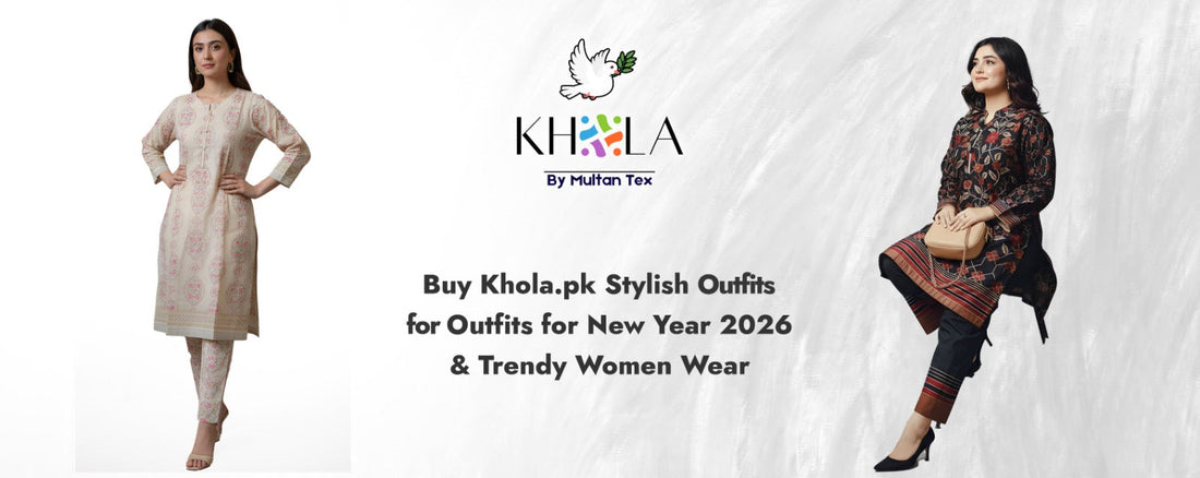 Buy Stylish Pakistani Outfits for New Year 2026 | Khola.pk