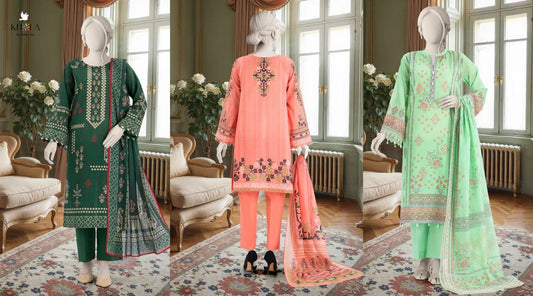 MTJ Summer Lawn 2025 Unstitched 3 Piece Printed Lawn Dress for Women