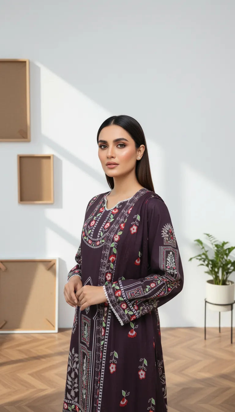 Arinya 3 Piece Printed Lawn Suit Unstitched