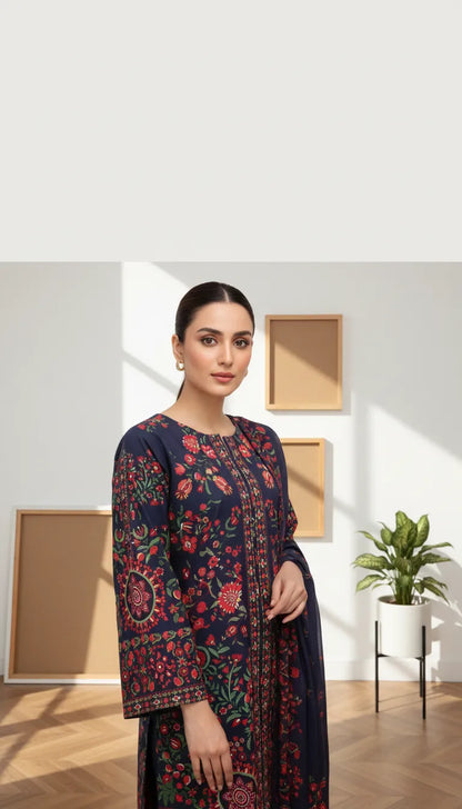 Kaiaat 3 Piece Printed Lawn Suit Unstitched
