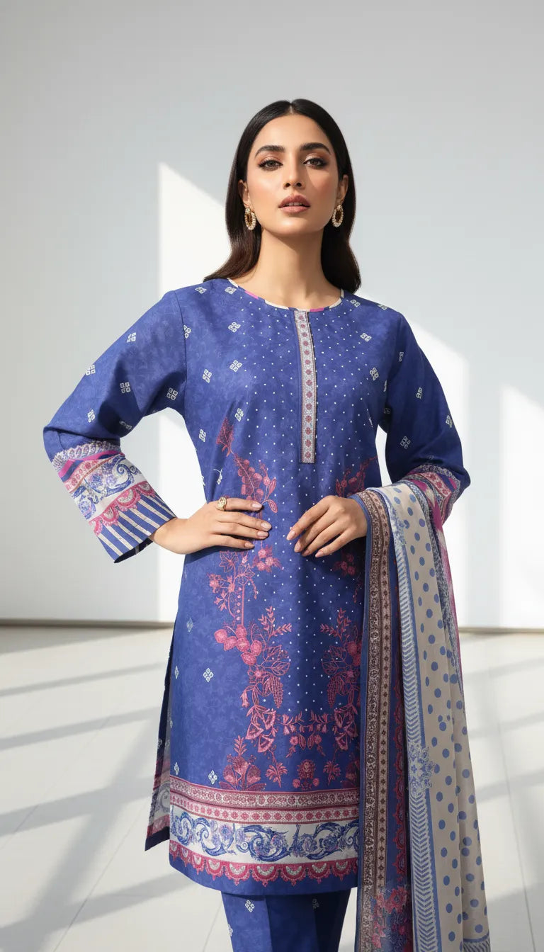 Soraé 3 Piece Printed Lawn Suit Unstitched