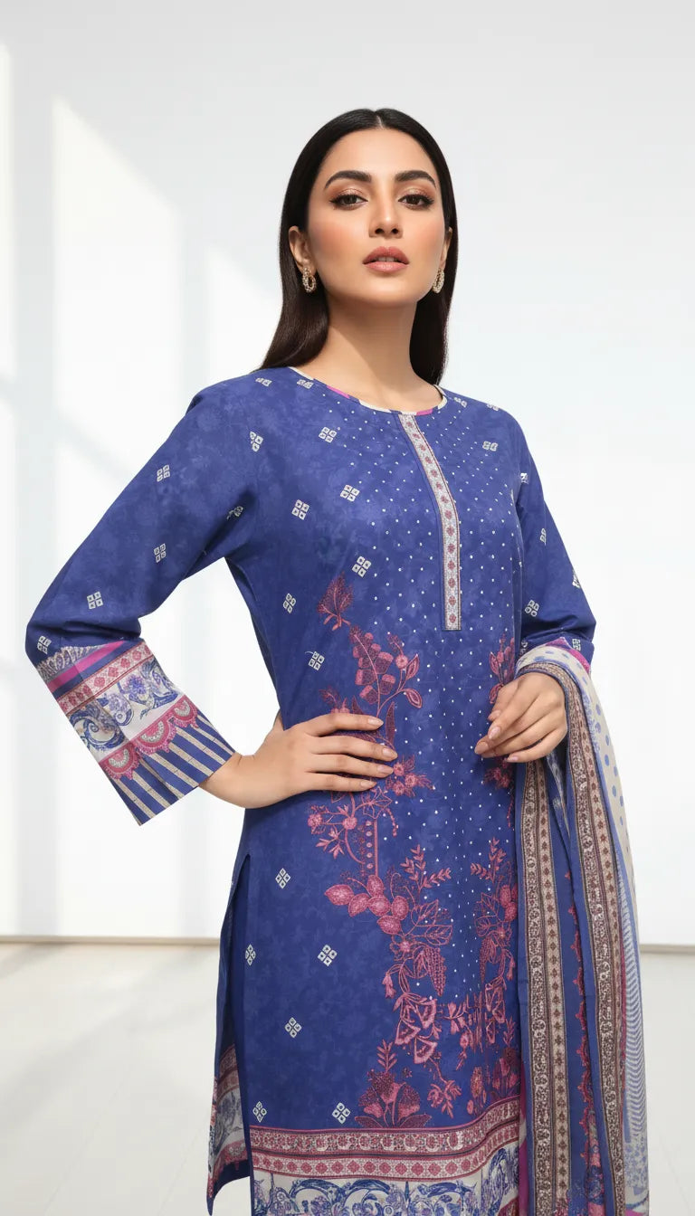 Soraé 3 Piece Printed Lawn Suit Unstitched
