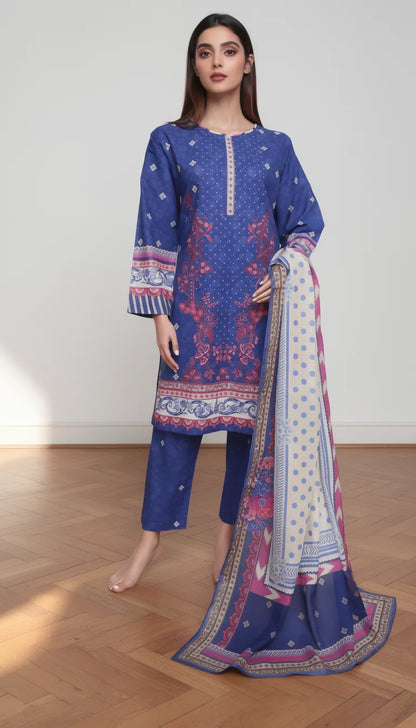 Soraé 3 Piece Printed Lawn Suit Unstitched