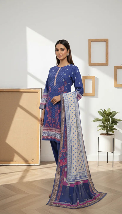 Soraé 3 Piece Printed Lawn Suit Unstitched