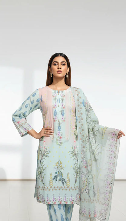 Seriq 3 Piece Printed Lawn Suit Unstitched