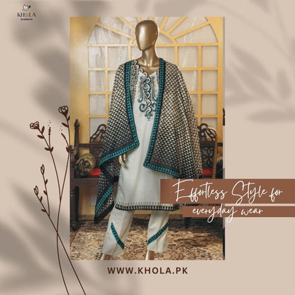 3 Piece Printed Lawn Suits | Unstitched Printed Lawn Suit With Printed Lawn Dupatta