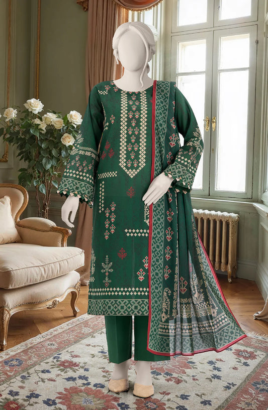 MTJ Latest Summer Lawn 2025 – Unstitched 3PC Printed Lawn Dress for Women