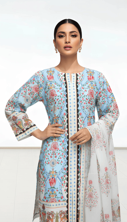 Ilmara 3 Piece Printed Lawn Suit Unstitched