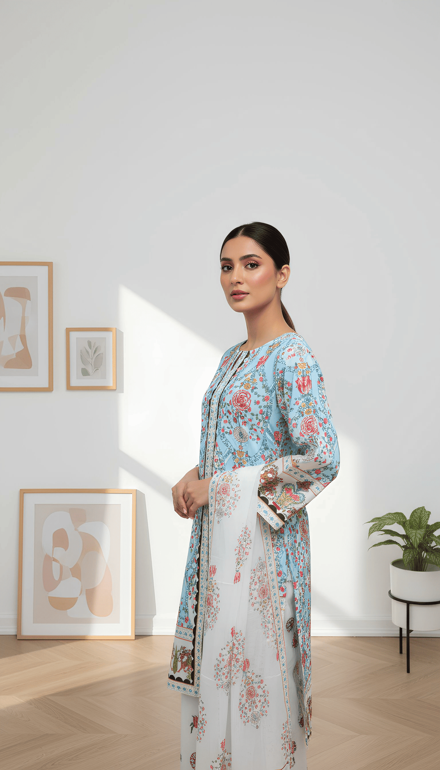 Ilmara 3 Piece Printed Lawn Suit Unstitched