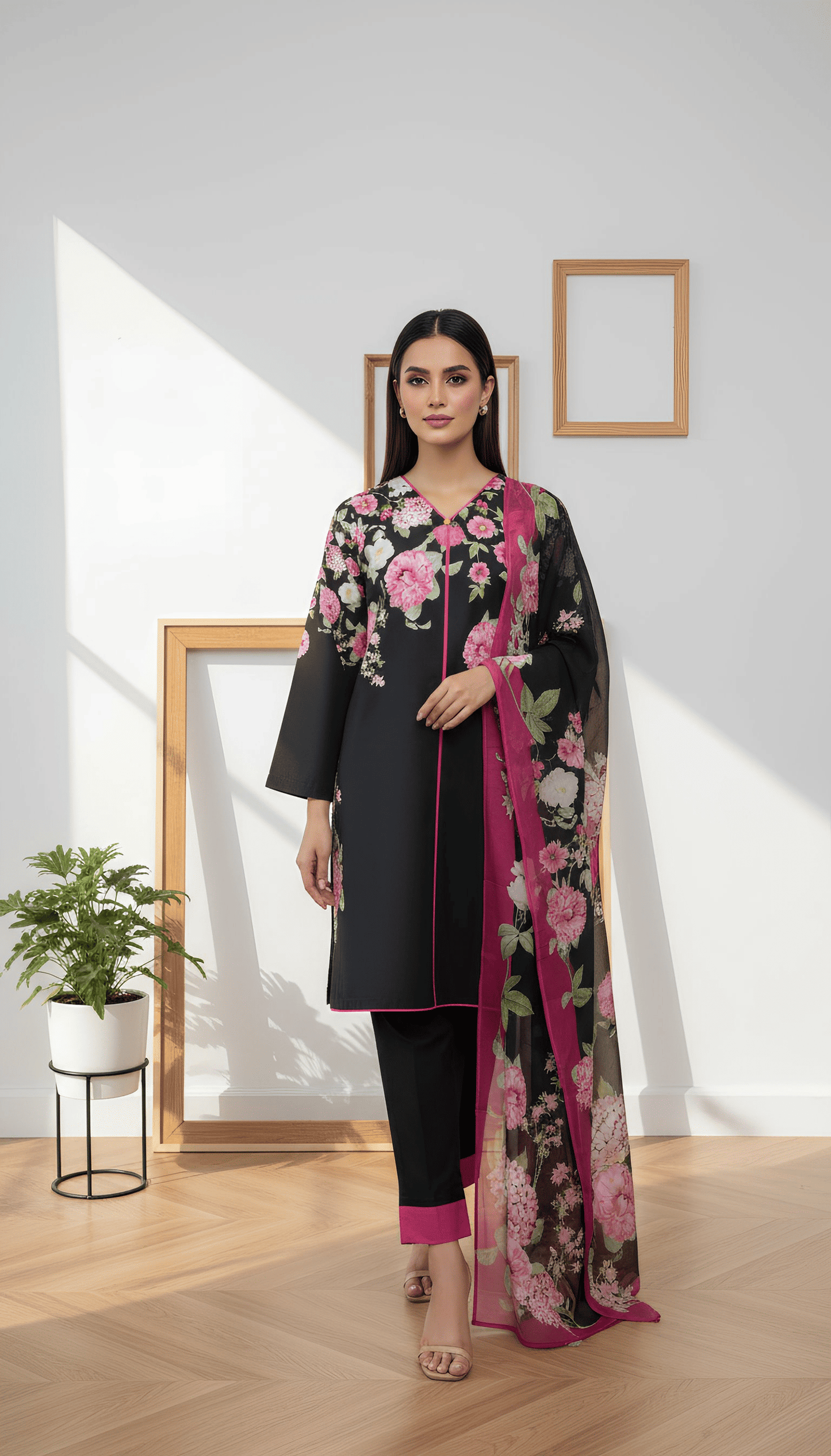 Rué 3 Piece Printed Lawn Suit Unstitched