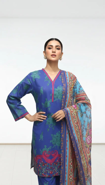 Sāhilé 3 Piece Printed Lawn Suit Unstitched