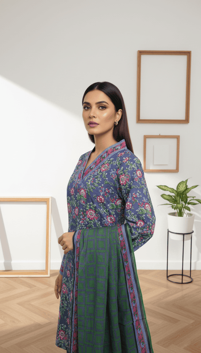Meira 3 Piece Printed Lawn Suit Unstitched
