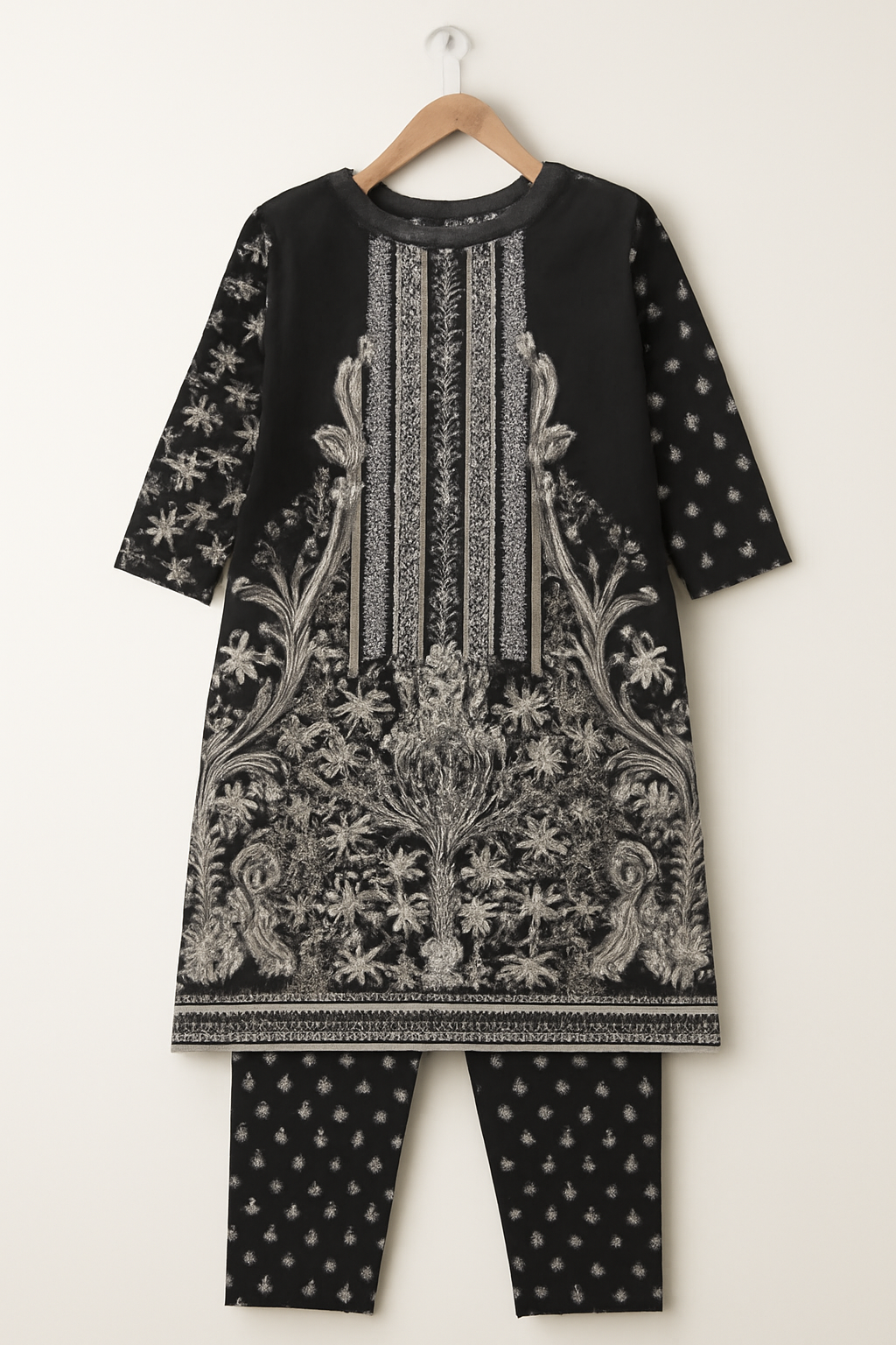 Amani – 2PC Modern Monochrome Lawn Suit