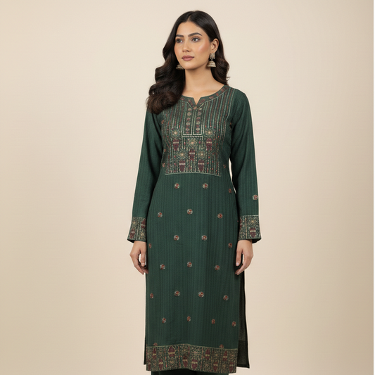 Soot-o-Saaz – Sabz-e-Porrang | Ready to Wear Cotton Embroidered 3 Piece Dress