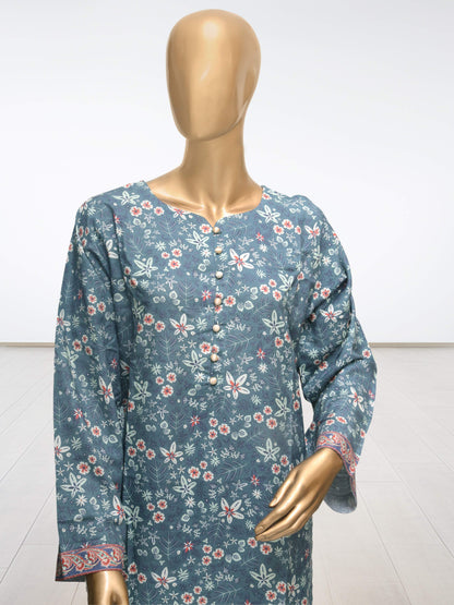 D10 - Raw Silk Viscose – 3 Piece Printed Suit