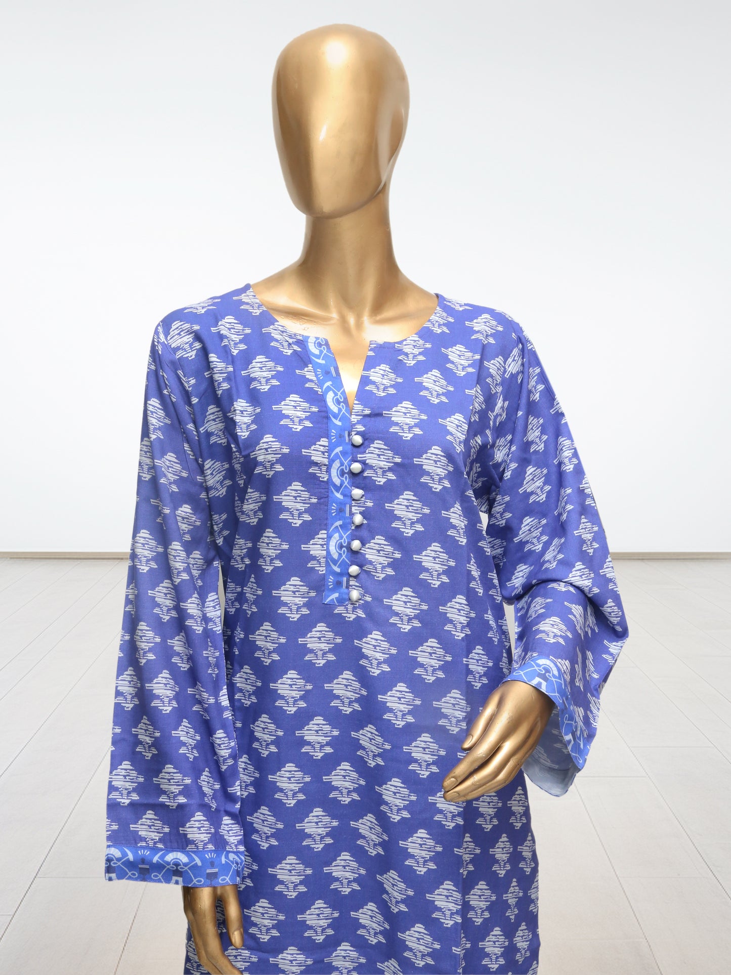 D9 - Raw Silk Viscose – 3 Piece Printed Suit