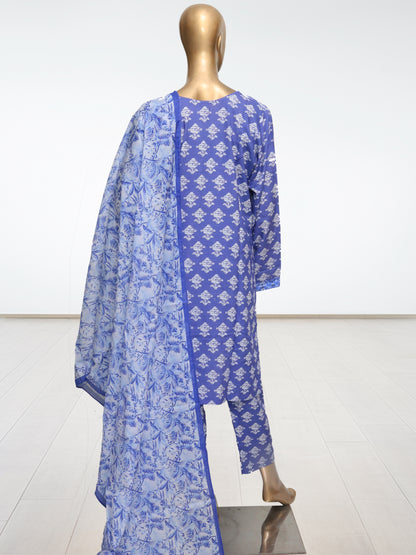 D9 - Raw Silk Viscose – 3 Piece Printed Suit