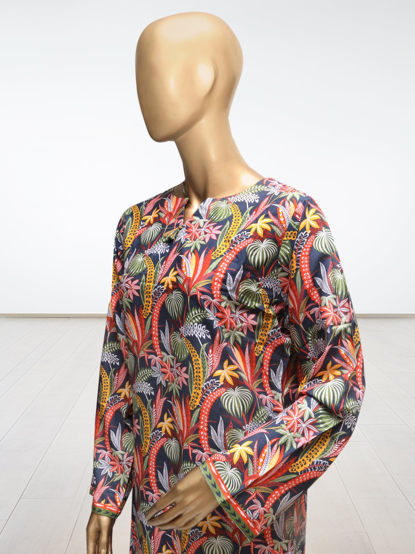 D2 - Raw Silk – 3 Piece Printed Suit