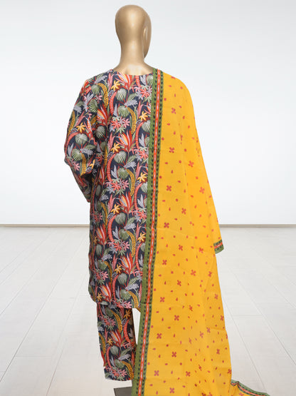 D2 - Raw Silk – 3 Piece Printed Suit