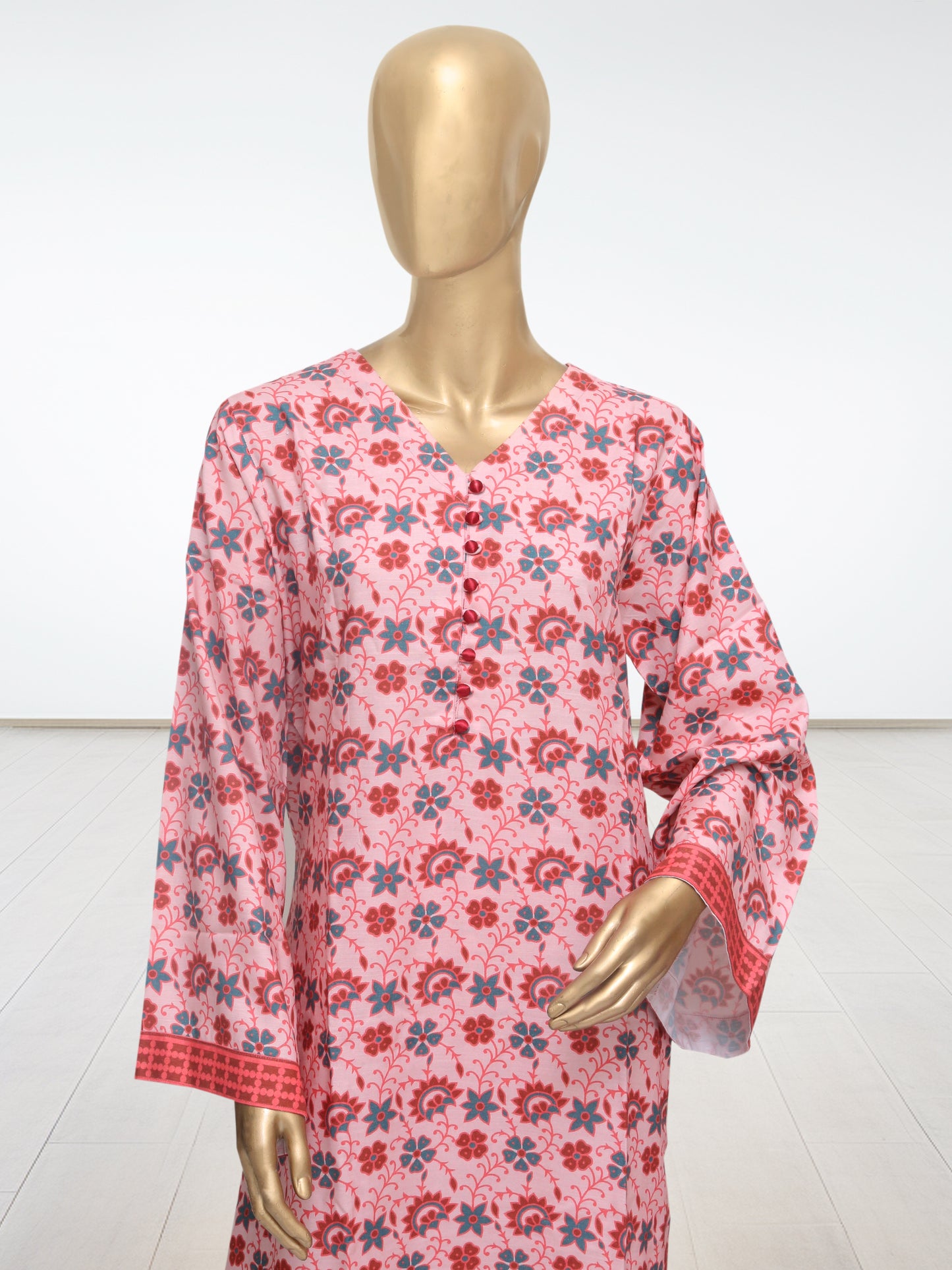 D3 - Raw Silk – 3 Piece Printed Suit