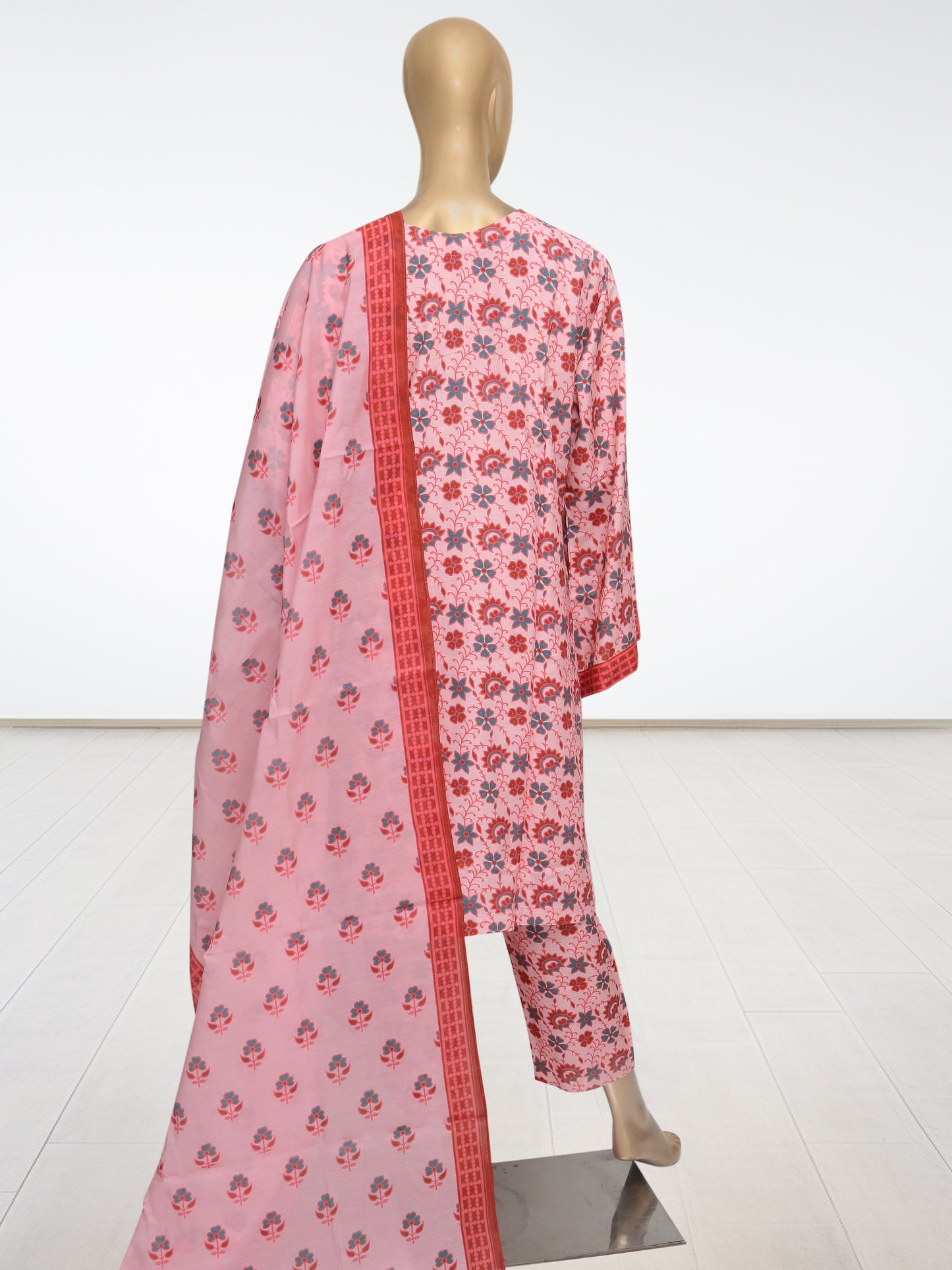 D3 - Raw Silk – 3 Piece Printed Suit