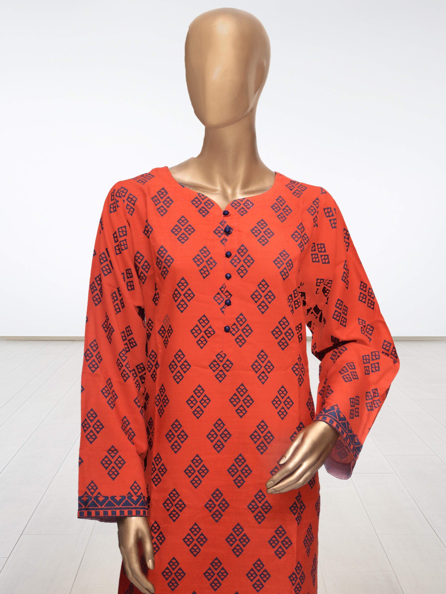 D8 - Raw Silk Viscose – 3 Piece Printed Suit