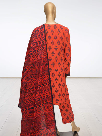 D8 - Raw Silk Viscose – 3 Piece Printed Suit