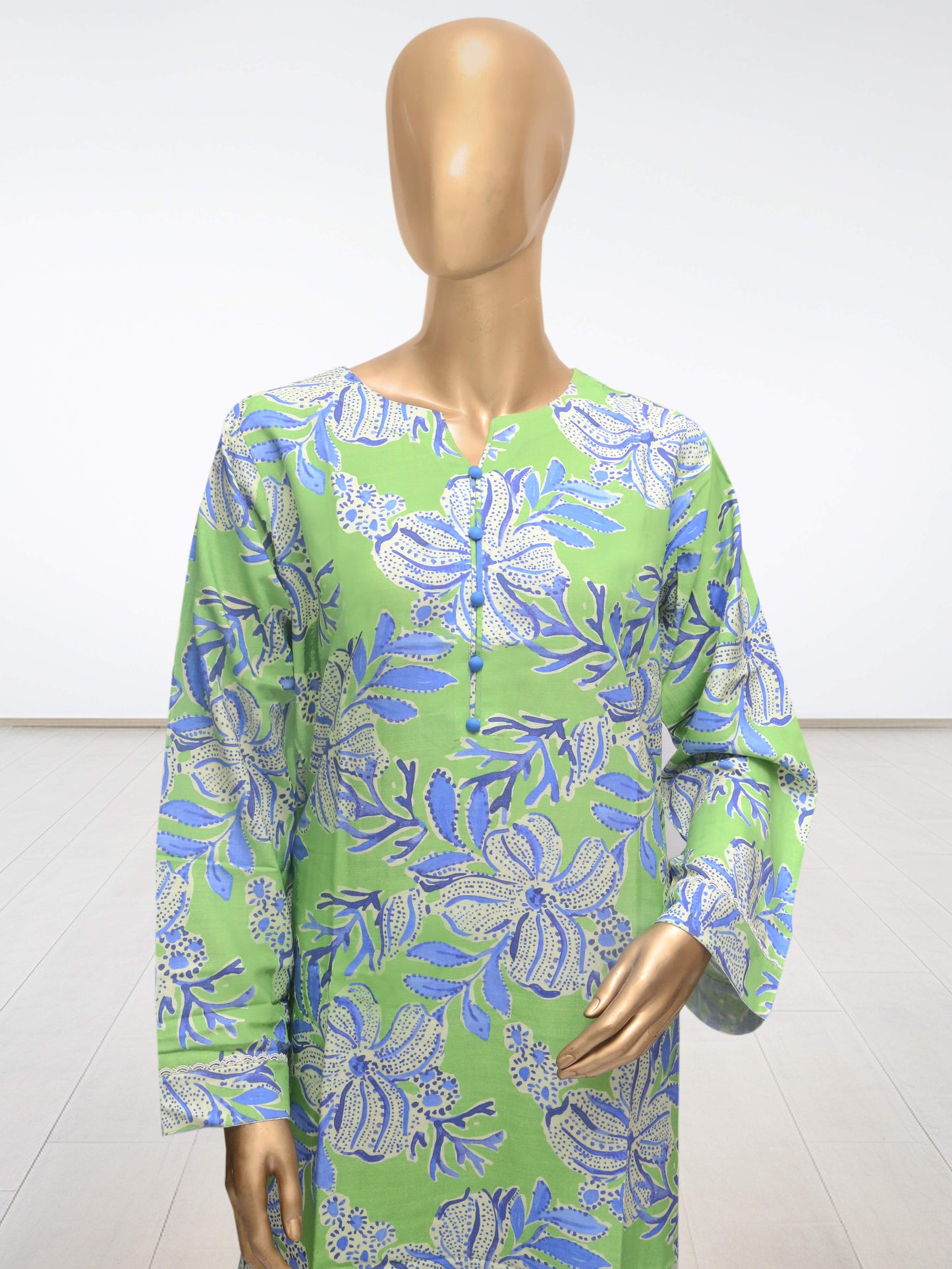 D7 - Raw Silk Viscose – 3 Piece Printed Suit