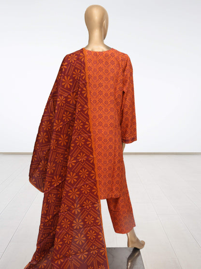 D6 - Raw Silk – 3 Piece Printed Suit