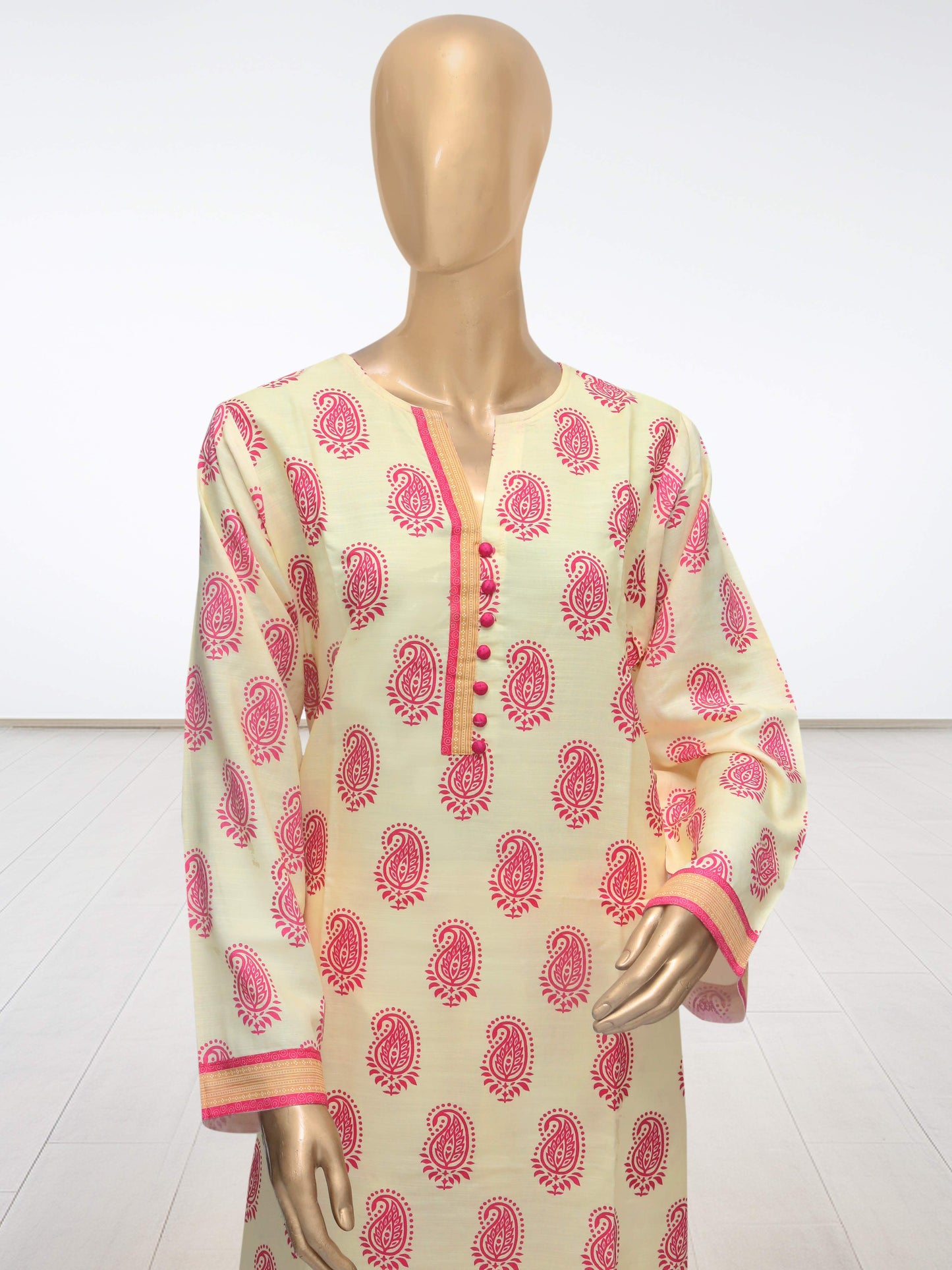 D5 - Raw Silk Viscose – 3 Piece Printed Suit