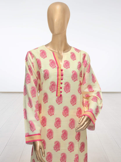 D5 - Raw Silk Viscose – 3 Piece Printed Suit