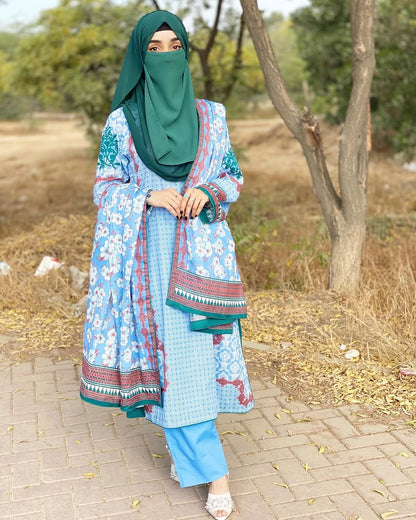 Women’s Lawn Suits | 3 Piece Unstitched Printed Cotton Premier Lawn Suit With Printed Dupatta