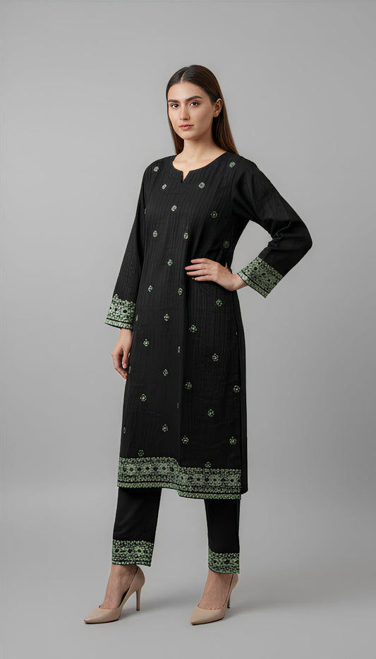 Soot-o-Saaz – Sabah | Ready to Wear Cotton Embroidered 3 Piece Dress